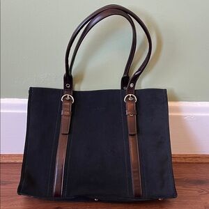 Black Suede Jack Georges Business Tote